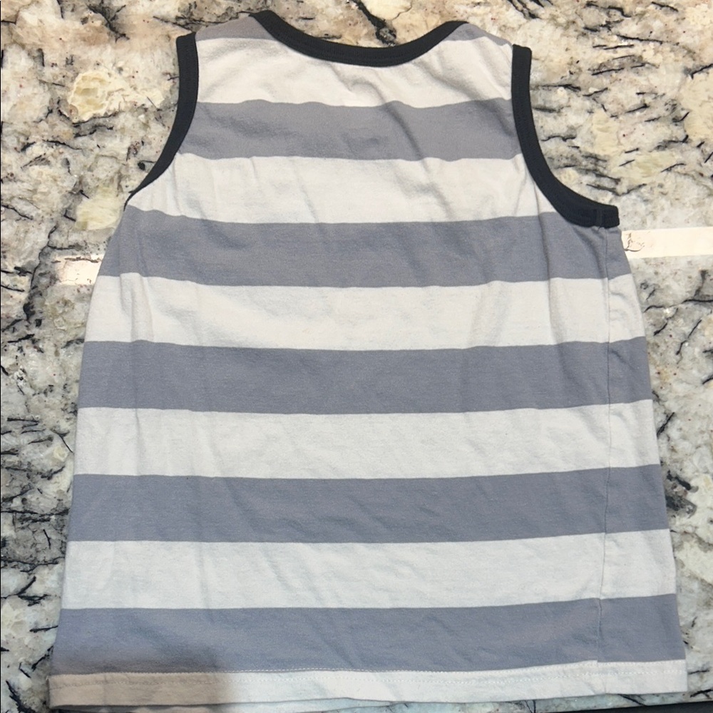 Kids Striped Tank Top with Pocket - Picture 3 of 3